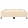 vidaXL Bettgestell ohne Matratze Creme 140x200 cm Stoff