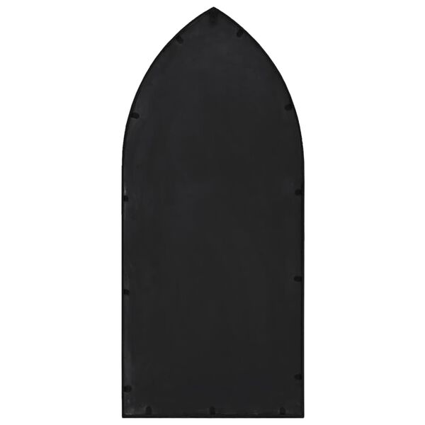 vidaXL Gartenspiegel Schwarz 100x45 cm Eisen