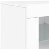 vidaXL Sideboard mit LED-Leuchten Wei&szlig; 142,5x37x67 cm