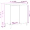 vidaXL Sideboard Schwarz Eichen-Optik 60 x 35 x 70 cm Holzwerkstoff