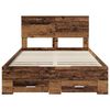 vidaXL Bettrahmen mit Kopfteil Altholz 120 x 190 cm Holzwerkstoff