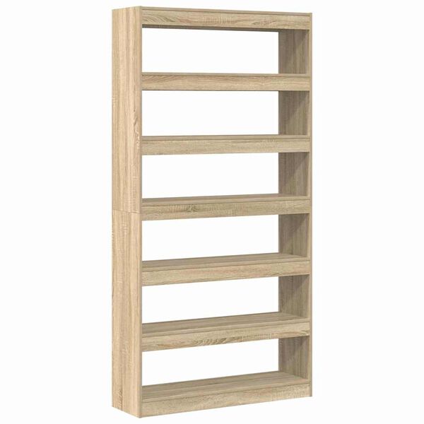 vidaXL B&uuml;cherregal Sonoma-Eiche 100 x 30 x 198 cm Holzwerkstoff