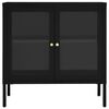 vidaXL Sideboard Schwarz 70x35x70 cm Stahl und Glas