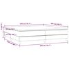vidaXL Boxspringbett mit Matratze Schwarz 200x200 cm Stoff