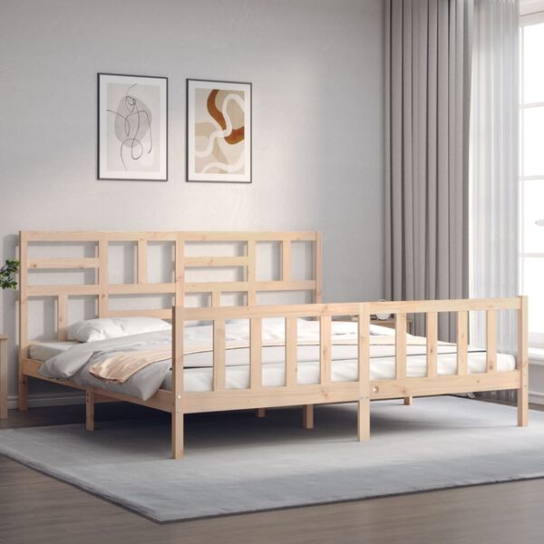 vidaXL Massivholzbett ohne Matratze 200x200 cm Kiefer