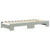 vidaXL Tagesbett Ausziehbar mit Matratzen Hellgrau 90x200 cm Samt