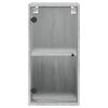 vidaXL Wandschrank mit Glast&uuml;ren Grau Sonoma 35x37x68,5 cm