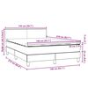 vidaXL Boxspringbett mit Matratze & LED Schwarz 140x210 cm Samt