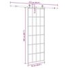 vidaXL Schiebet&uuml;r mit Beschlag Schwarz 76x205 cm ESG-Glas