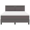 vidaXL Boxspringbett mit Matratze Grau 160 x 200 cm Kunstleder