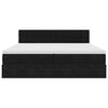 vidaXL Ottoman-Bett mit Matratze Schwarz 200x200 cm Samt
