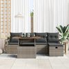 vidaXL Garten-Sofa-Set 6 pcs Grau Poly-Rattan