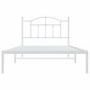 vidaXL Bettgestell mit Kopfteil Metall Wei&szlig; 100x200 cm