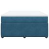 vidaXL Boxspringbett mit Matratze Dunkelblau 140x200 cm Samt