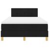 vidaXL LED Boxspringbett mit Kopfteil Schwarz 120 x 190 cm Stoff