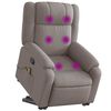 vidaXL Massagesessel mit Aufstehhilfe Taupe Stoff