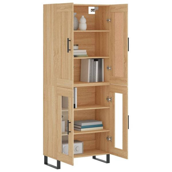 vidaXL Highboard Sonoma-Eiche 69,5x34x180 cm Holzwerkstoff
