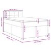 vidaXL Boxspringbett mit Matratze Blau 120x190 cm Stoff