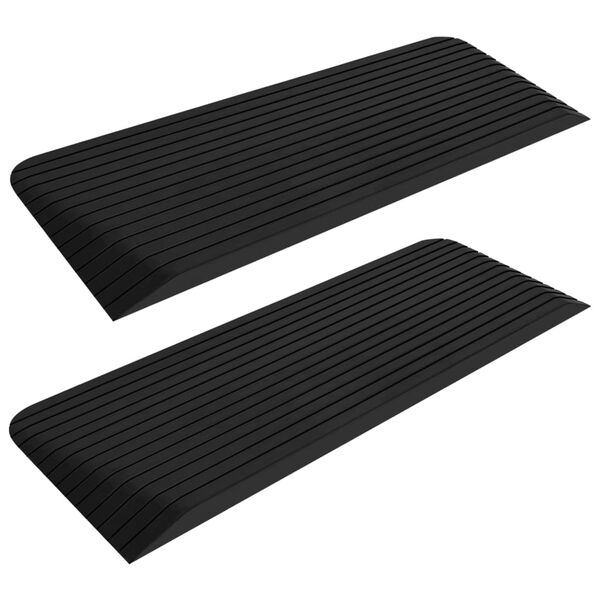vidaXL Schwellenrampen 2 Stk. 110x41x5 cm Gummi