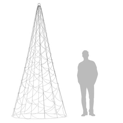 vidaXL LED-Weihnachtsbaum Warmweiß 500 LEDs 300 cm