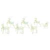 vidaXL LED Rentiere mit 40 LEDs 7 pcs Multicolor PET
