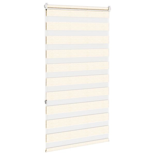 vidaXL Doppelrollo Marmorbeige 80x150 cm Stoffbreite 75,9 cm Polyester