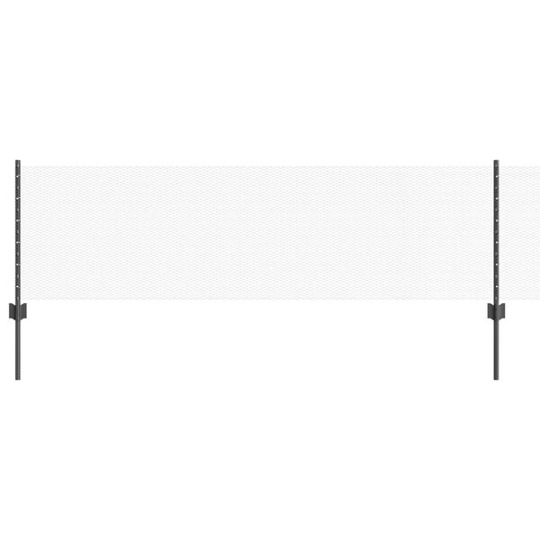 vidaXL Zaun mit Pfosten Grau 0,6 x 50 m Stahl und PVC