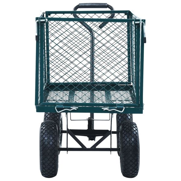 vidaXL Gartenwagen Grün 350 kg