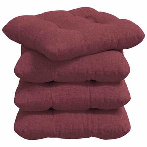 vidaXL Sitzkissen 4 pcs Weinrot 45 x 45 x 12 cm Stoff
