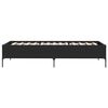 vidaXL Bettgestell Schwarz 75x190 cm Holzwerkstoff und Metall