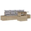 vidaXL Garten-Sofa-Set 5 stk. Beige und Hellgrau