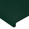 vidaXL LED Kopfteil Dunkelgr&uuml;n 80x5x118/128 cm Samt