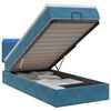 vidaXL Ottoman-Bett mit Matratze und LED Dunkelblau 100 x 200 cm Samt