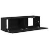 vidaXL TV-Schr&auml;nk 2 pcs Schwarz 100 x 30 x 30 cm Holzwerkstoff
