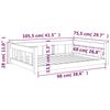 vidaXL Hundebett Wei&szlig; 105,5x75,5x28 cm Massivholz Kiefer