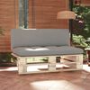 vidaXL Outdoor-Mittelsofa Paletten Impr&auml;gniertes Kiefernholz