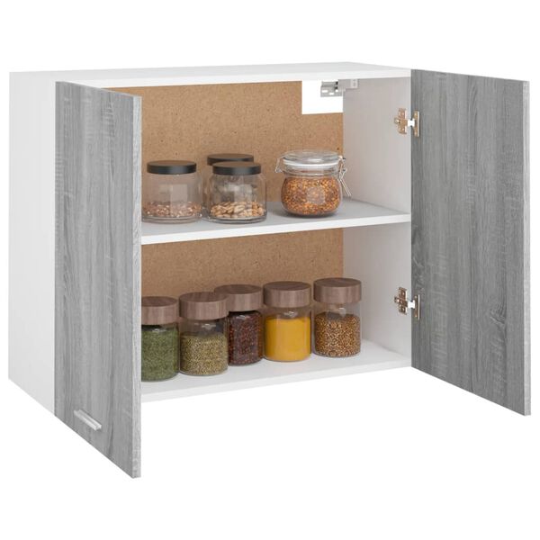 vidaXL H&auml;ngeschrank Lyon Grau Sonoma 80x31x60 cm Holzwerkstoff