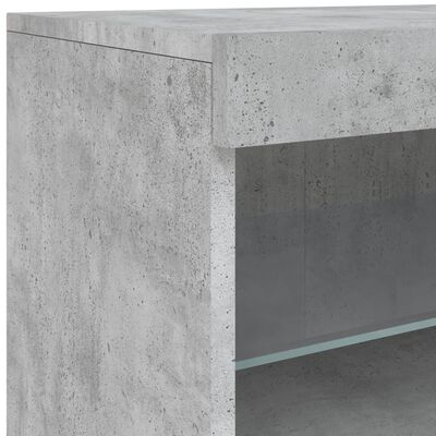 vidaXL Sideboard mit LED-Leuchten Betongrau 60x37x67 cm