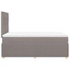 vidaXL Boxspringbett mit Matratze Taupe 120x190 cm Stoff