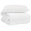 vidaXL Sommerdecke mit Kissen 2 pcs Wei&szlig; Mikrofaser