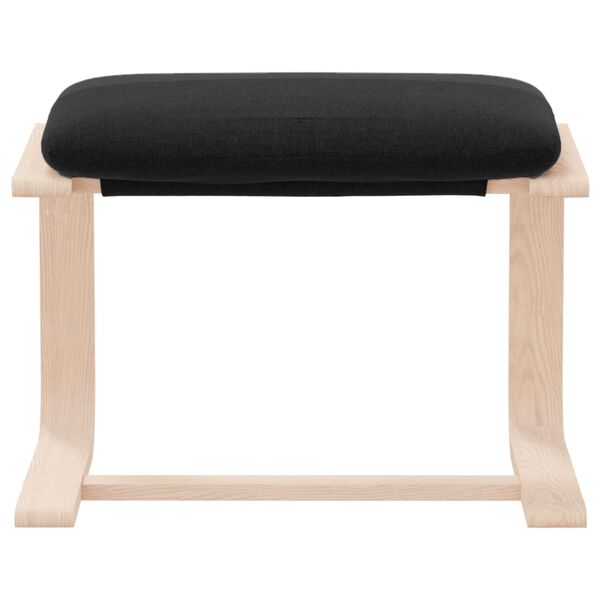 vidaXL Fu&szlig;hocker Schwarz 51x41x40 cm Stoff