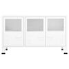 vidaXL Industrial Sideboard Wei&szlig; 105x35x62 cm Metall und Glas