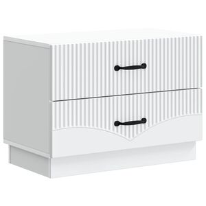 vidaXL Nachttisch Wei&szlig; 62 x 34,5 x 44,5 cm Holzwerkstoff