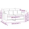 vidaXL 2-Sitzer-Sofa Hellgrau 120 cm Samt