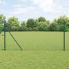 vidaXL Zaunpfosten Gr&uuml;n 10 x 1,2 m (40 x 40 mm Maschenweite)
