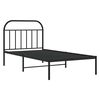 vidaXL Bettgestell mit Kopfteil Metall Schwarz 100x200 cm