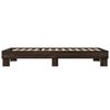 vidaXL Bettgestell Braun Eichen-Optik 75x190 cm Holzwerkstoff Metall