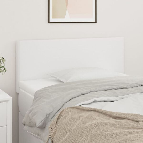 vidaXL Kopfteil Wei&szlig; 100x5x78/88 cm Kunstleder