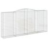 vidaXL Gabionen mit Hochbogen 7 Stk. 400x50x180/200cm Verzinktes Eisen