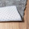 vidaXL Teppich Shaggy Hochflor NAVARRA Hellgrau 200x200 cm Polyester